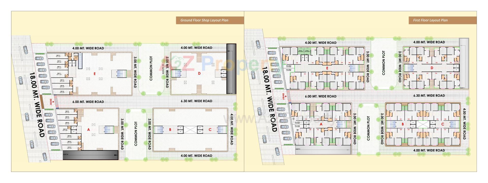 Layout of real estate project Aryaman Residency located at Vatva, Ahmedabad, Gujarat