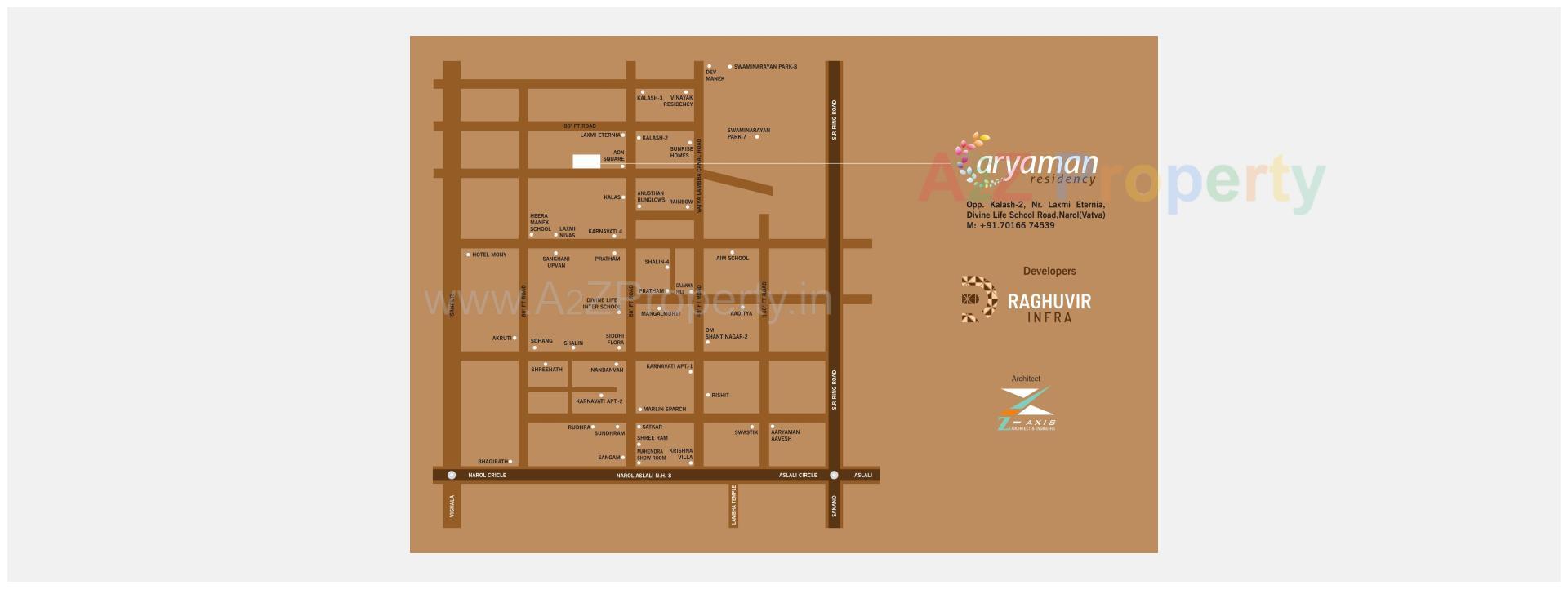 Layout of real estate project Aryaman Residency located at Vatva, Ahmedabad, Gujarat