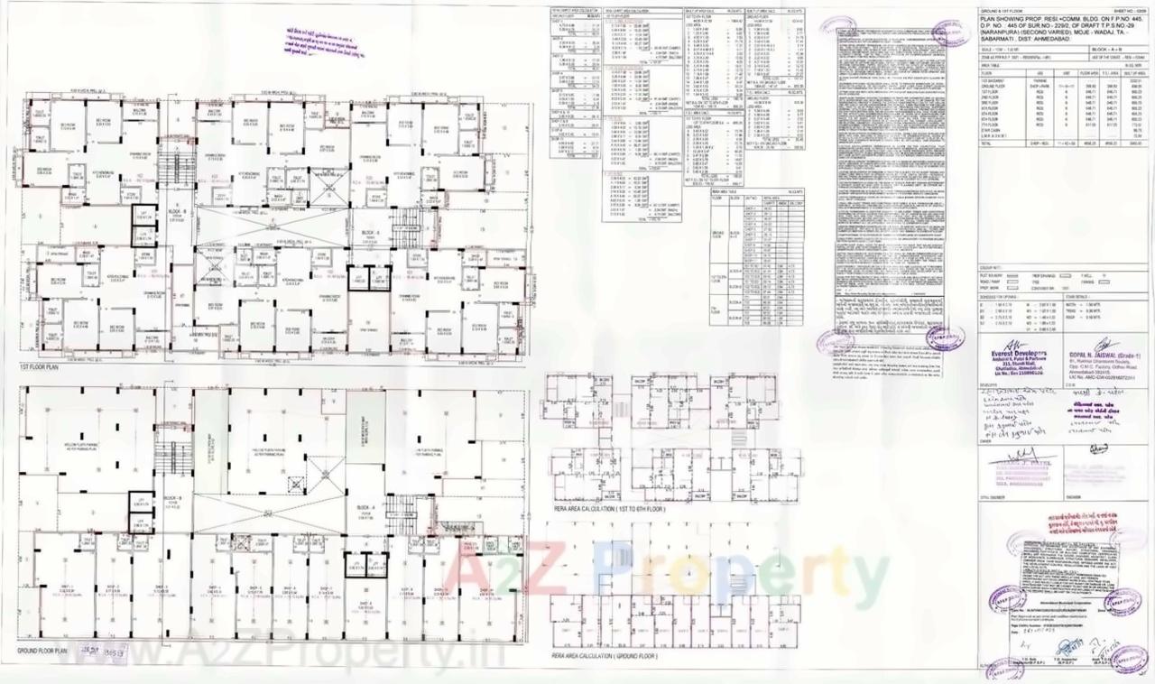 Layout of real estate project Aryaman located at Wadaj, Ahmedabad, Gujarat