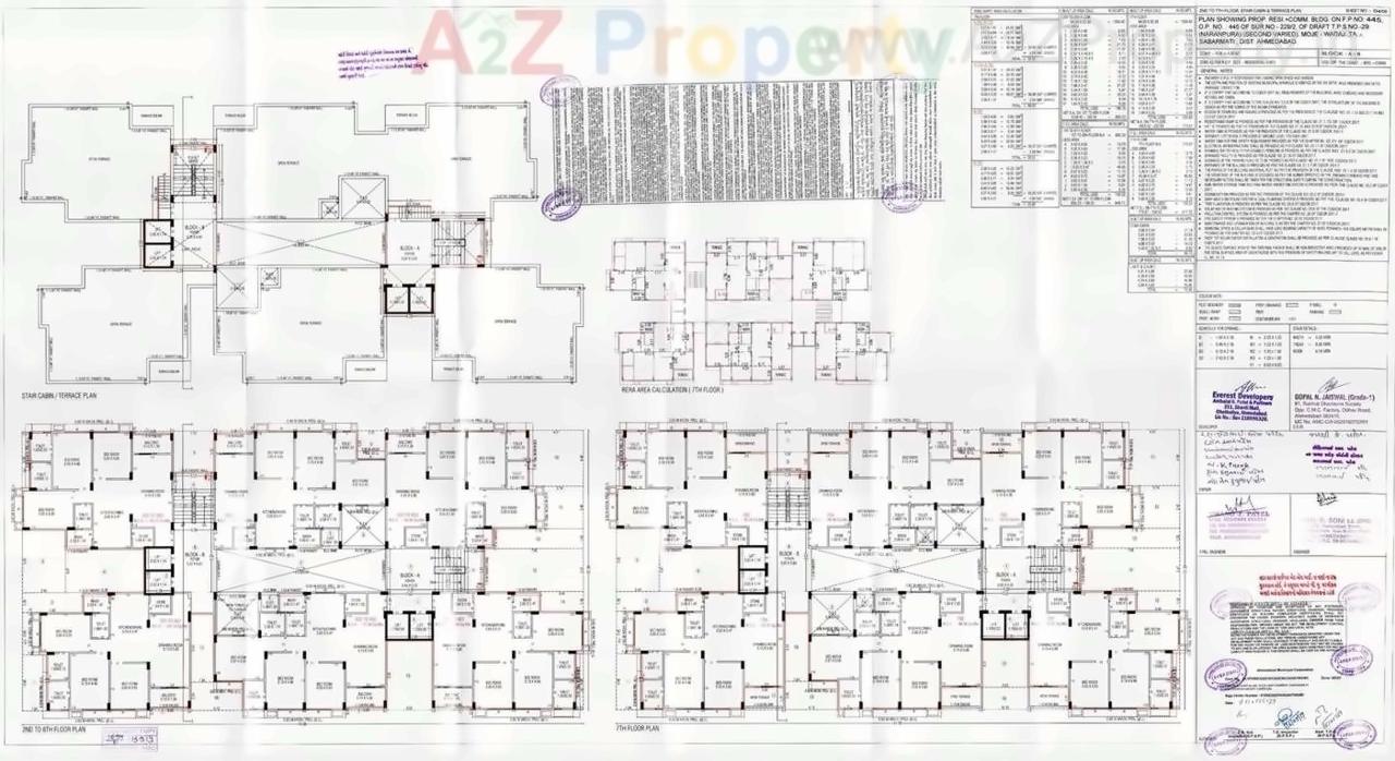 Layout of real estate project Aryaman located at Wadaj, Ahmedabad, Gujarat