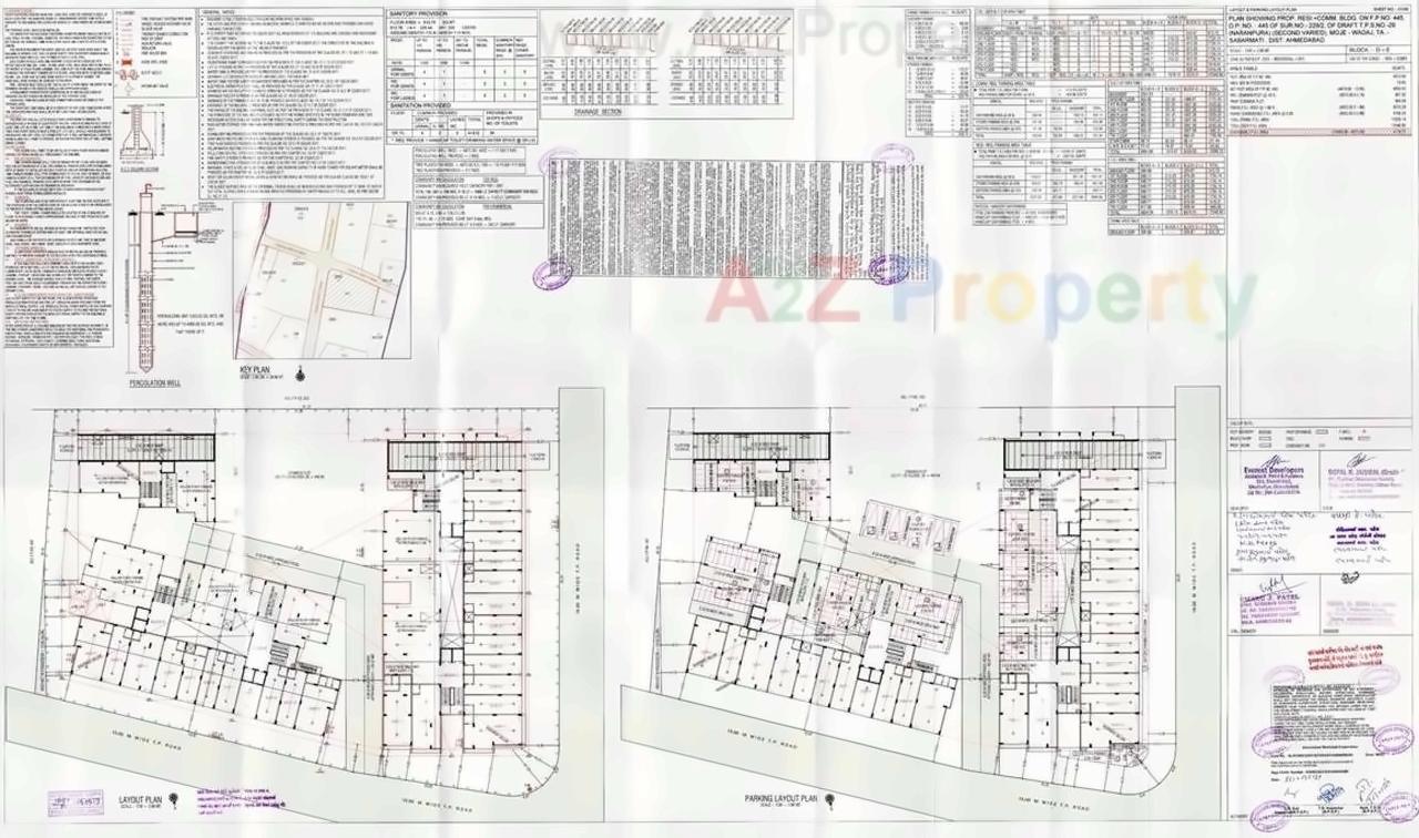 Layout of real estate project Aryaman located at Wadaj, Ahmedabad, Gujarat