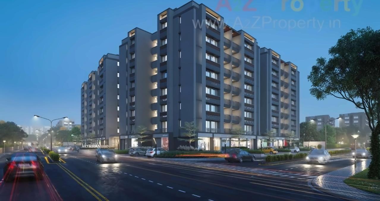 3D Elevation of real estate project Aryaman located at Wadaj, Ahmedabad, Gujarat