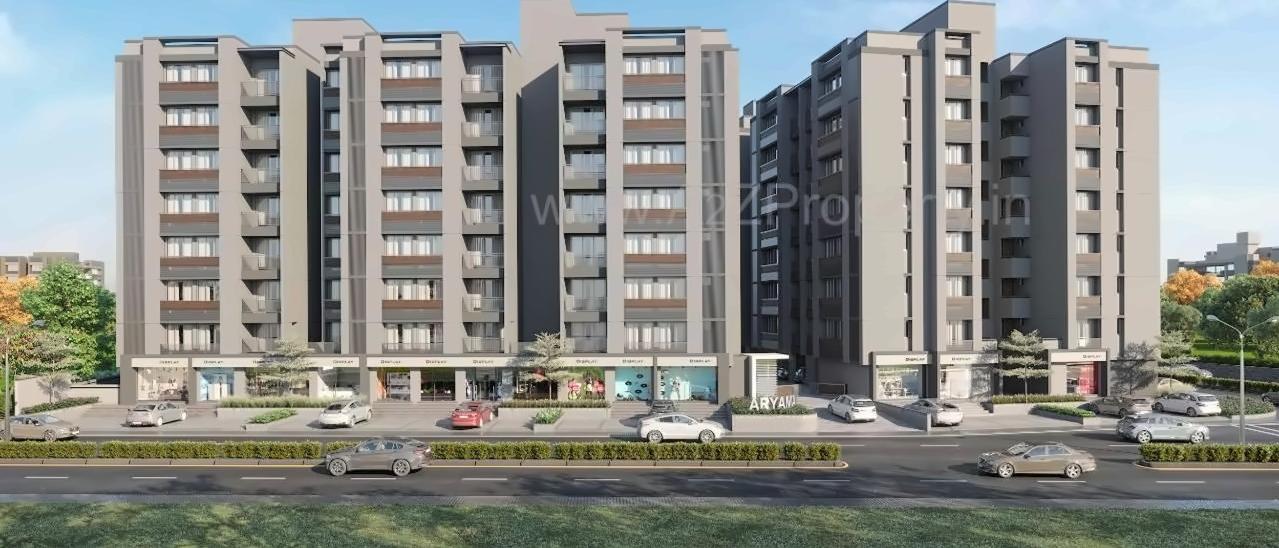 3D Elevation of real estate project Aryaman located at Wadaj, Ahmedabad, Gujarat