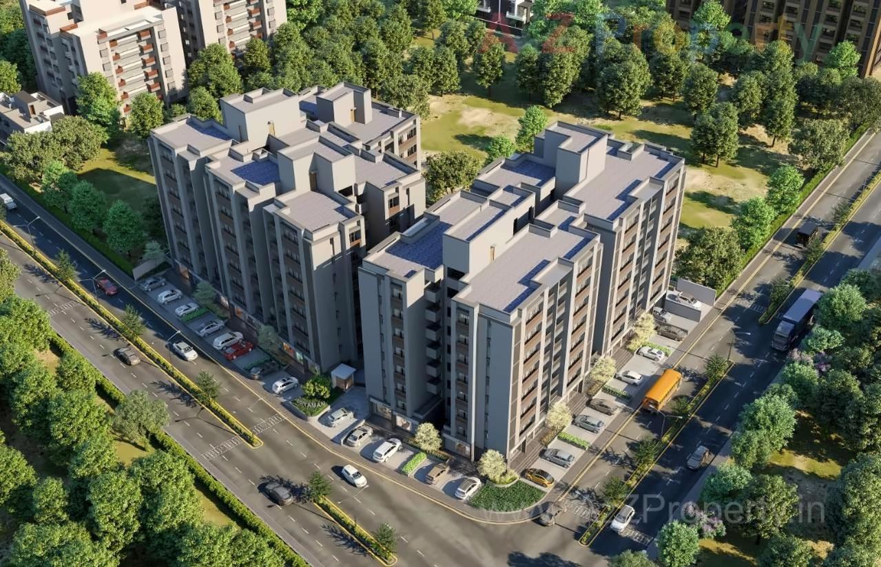 3D Elevation of real estate project Aryaman located at Wadaj, Ahmedabad, Gujarat