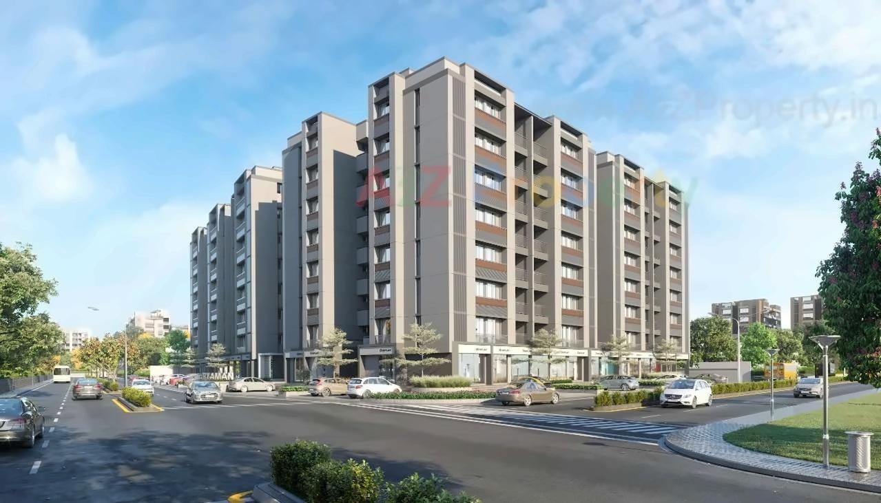 3D Elevation of real estate project Aryaman located at Wadaj, Ahmedabad, Gujarat