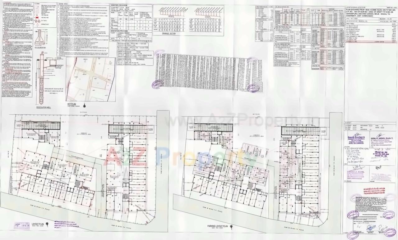 Layout of real estate project Aryaman located at Wadaj, Ahmedabad, Gujarat