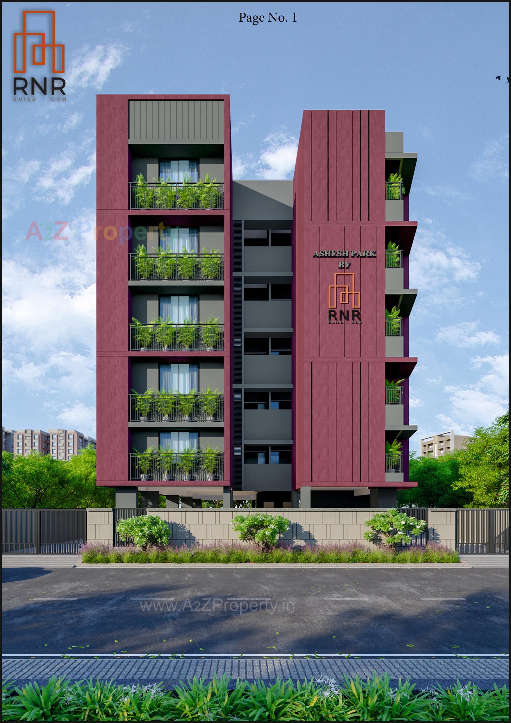 3D Elevation of real estate project Ashesh Park located at Thaltej, Ahmedabad, Gujarat