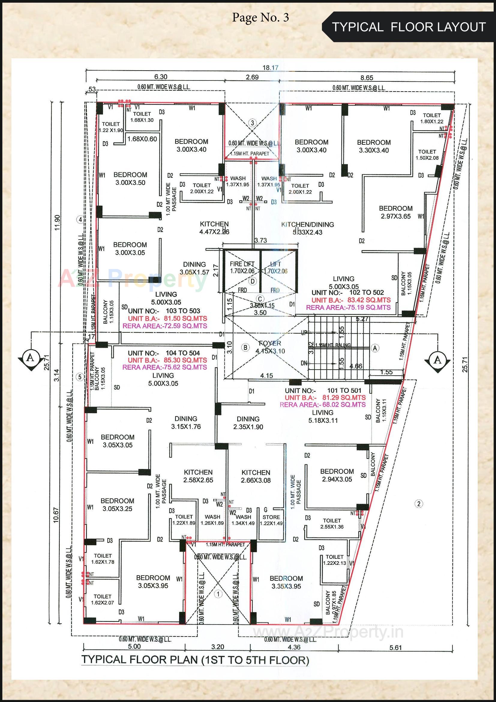 Layout of real estate project Ashesh Park located at Thaltej, Ahmedabad, Gujarat