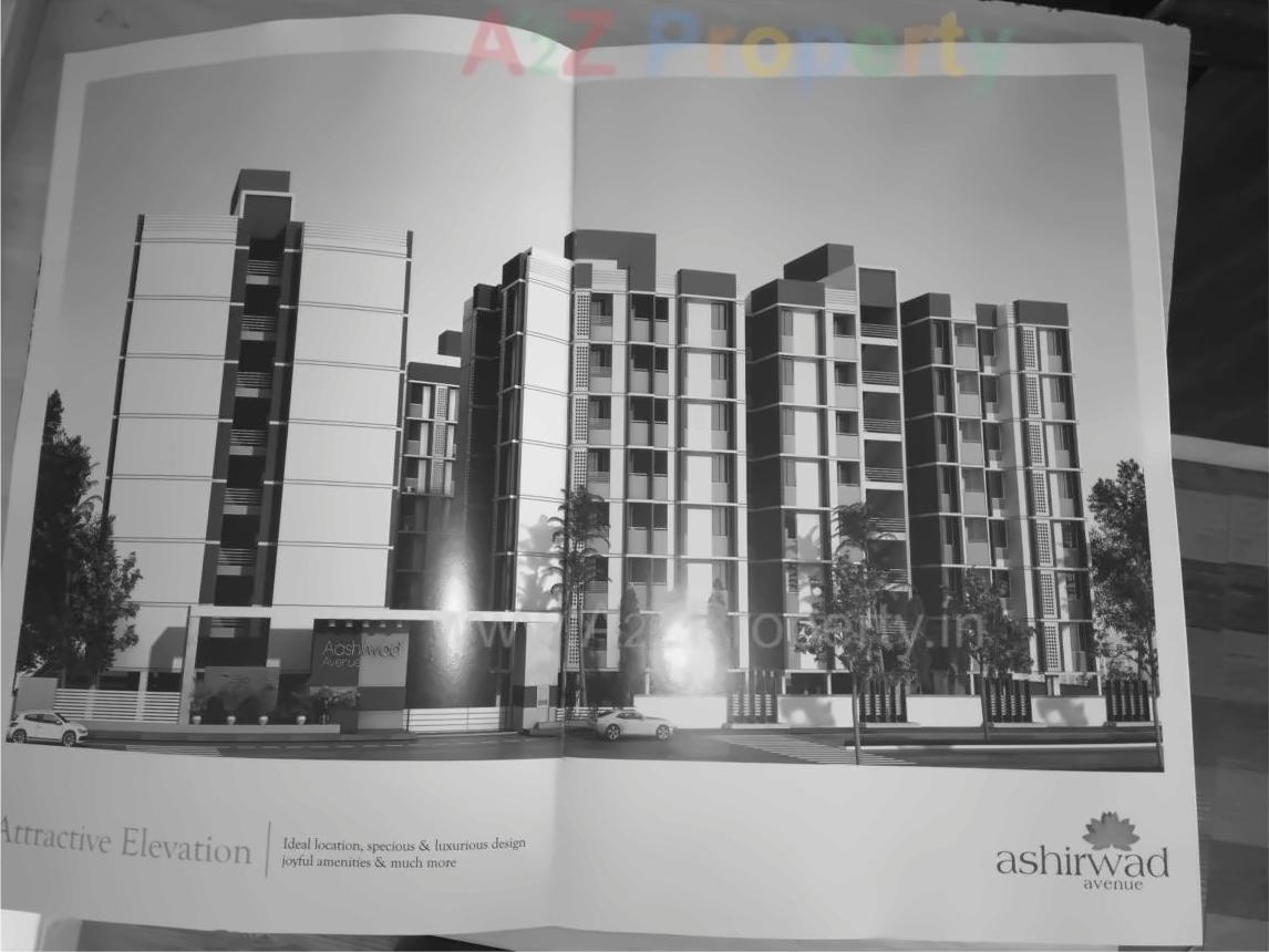 3D Elevation of real estate project Ashirvad Avenue located at Muthia, Ahmedabad, Gujarat