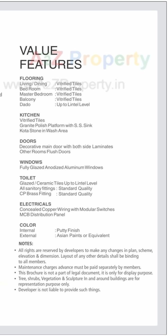 Amenities of Ashirwad Flora