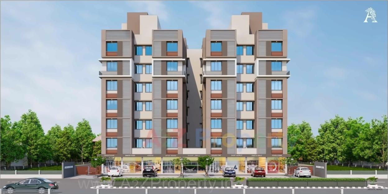 3D Elevation of real estate project Ashirwad Flora located at Ramol, Ahmedabad, Gujarat