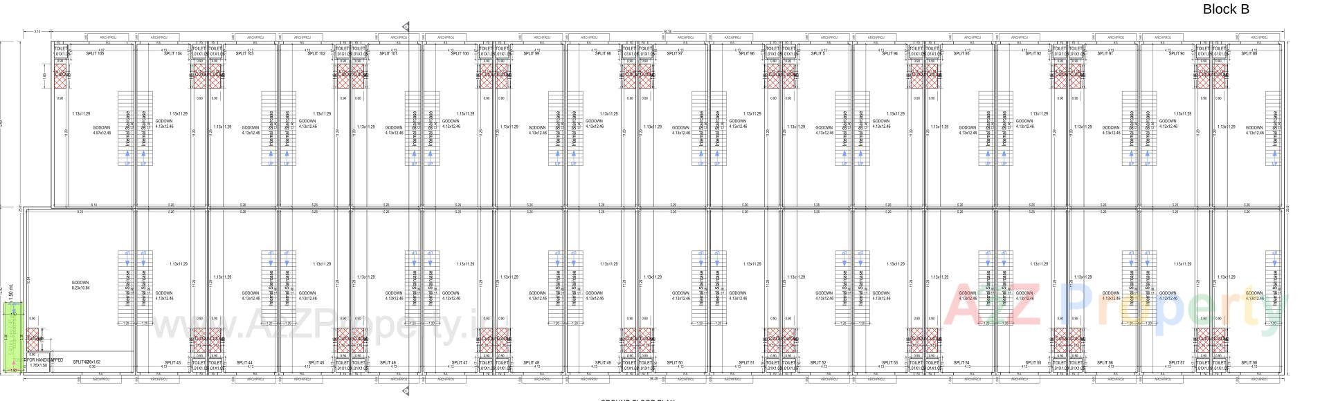 Layout of real estate project Ashoka Industrial Park located at Asarwa, Ahmedabad, Gujarat