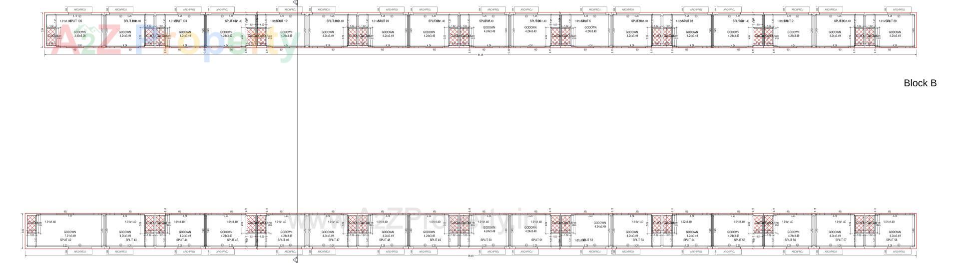 Layout of real estate project Ashoka Industrial Park located at Asarwa, Ahmedabad, Gujarat