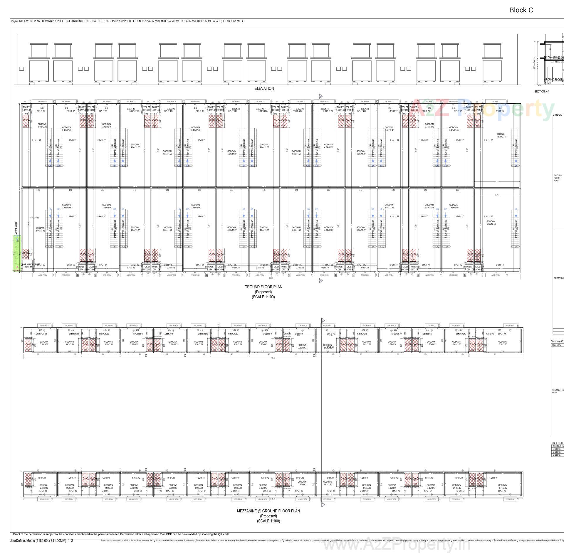 Layout of real estate project Ashoka Industrial Park located at Asarwa, Ahmedabad, Gujarat