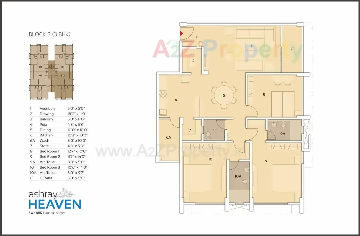 Layout of real estate project Ashray Heaven located at Sola, Ahmedabad, Gujarat