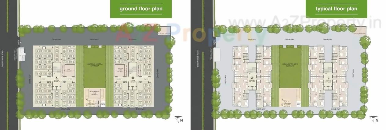 Layout of real estate project Ashray Serene located at Chandkheda, Ahmedabad, Gujarat