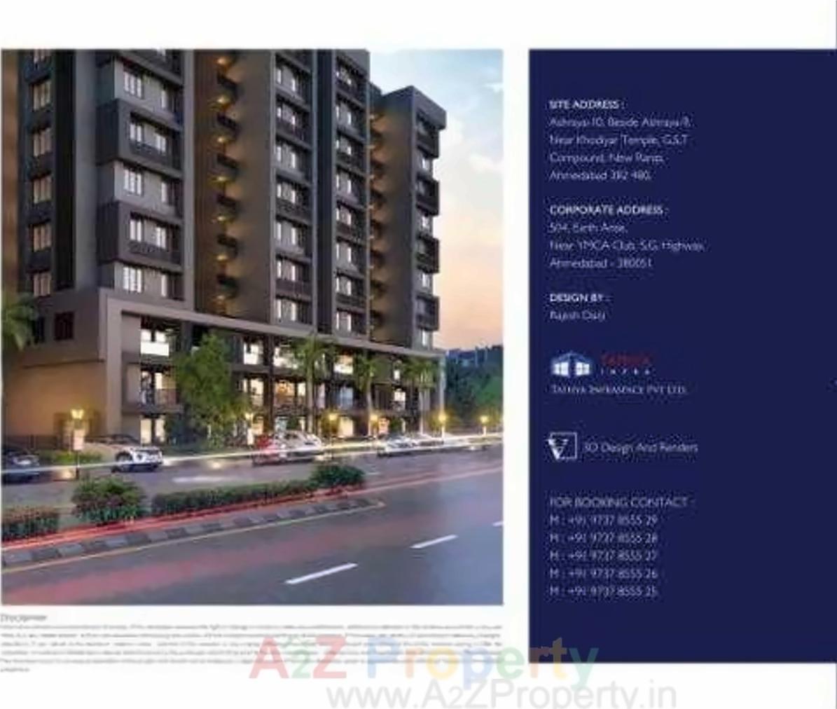 3D Elevation of real estate project Ashraya 10 (phase   3) located at Kali, Ahmedabad, Gujarat