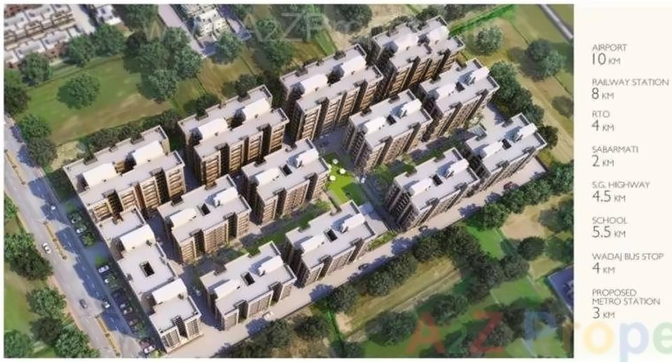 3D Elevation of real estate project Ashraya 10 (phase   4) located at Kali, Ahmedabad, Gujarat