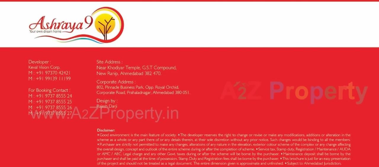  of real estate project Ashraya located at Kali, Ahmedabad, Gujarat