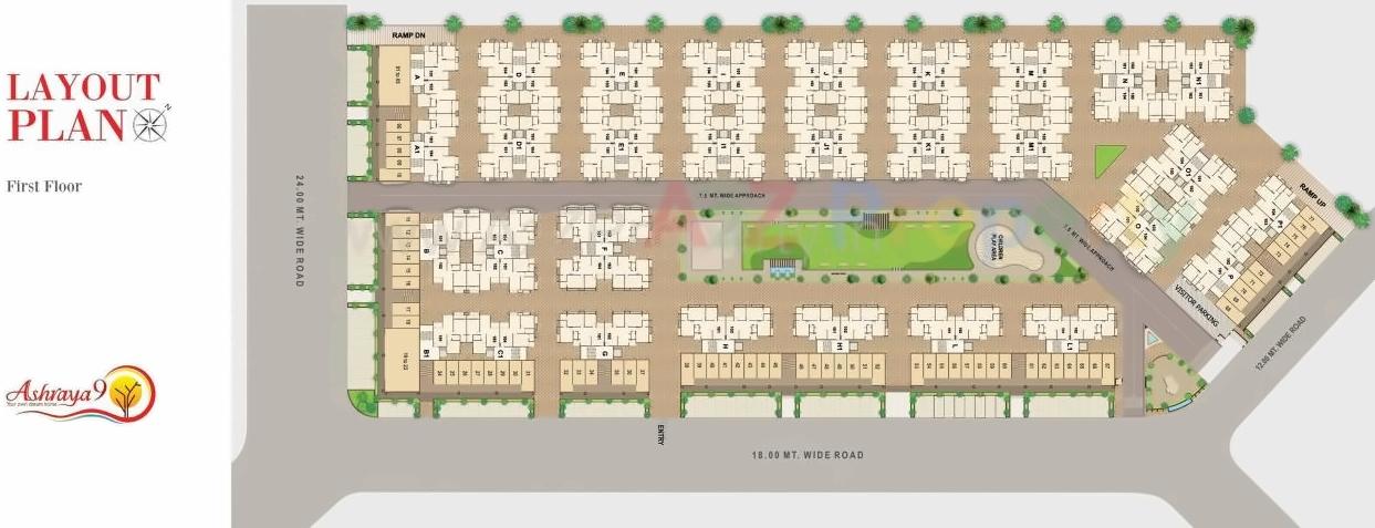 Layout of real estate project Ashraya located at Kali, Ahmedabad, Gujarat