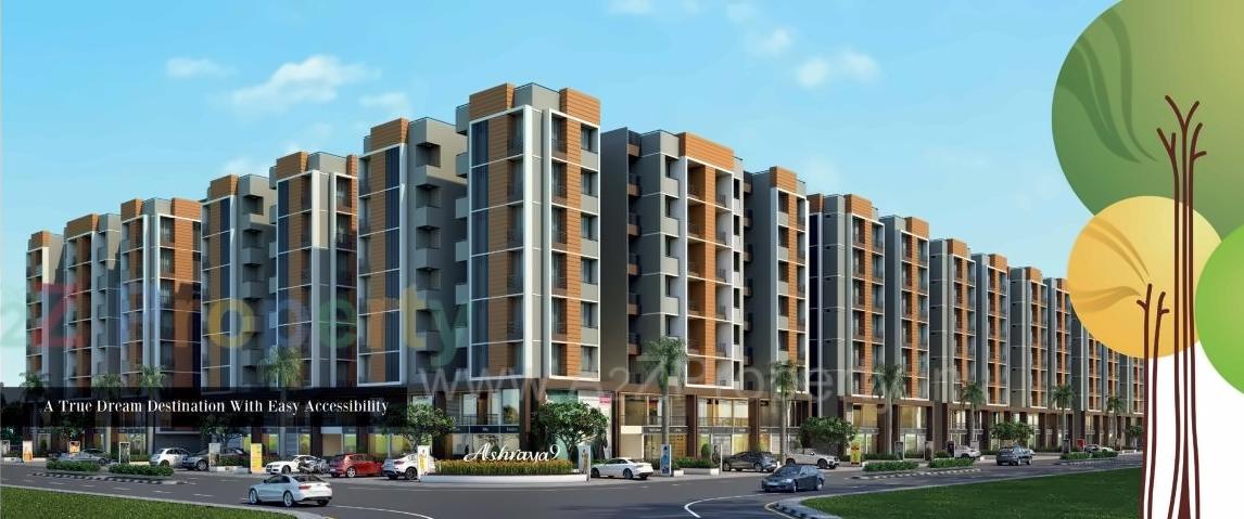 3D Elevation of real estate project Ashraya located at Kali, Ahmedabad, Gujarat