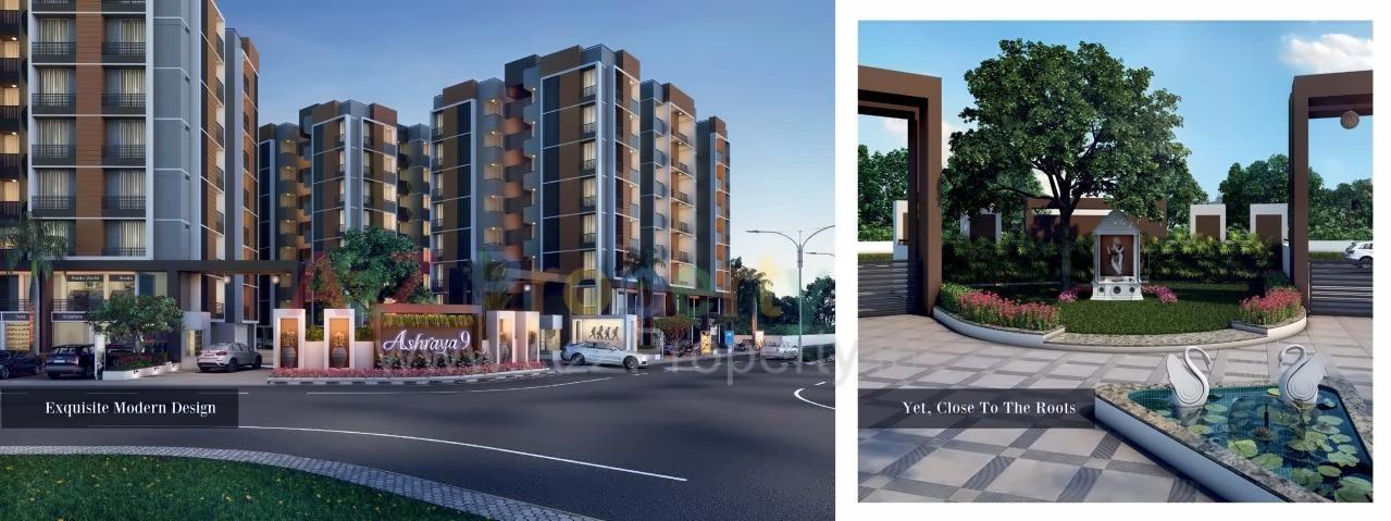 3D Elevation of real estate project Ashraya located at Kali, Ahmedabad, Gujarat