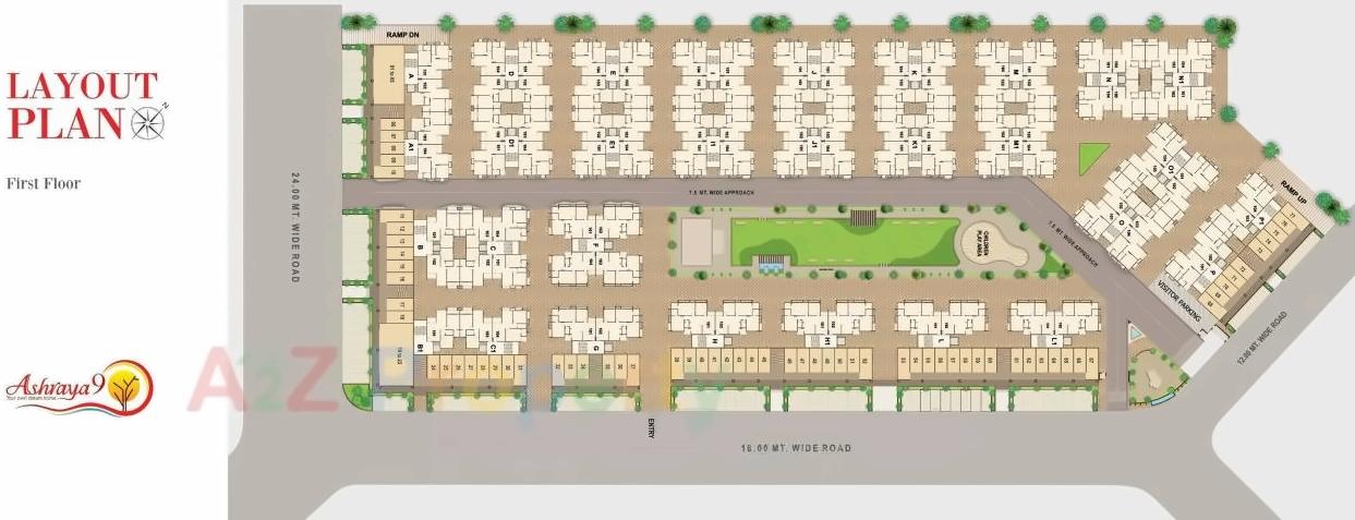 Layout of real estate project Ashraya located at Kali, Ahmedabad, Gujarat