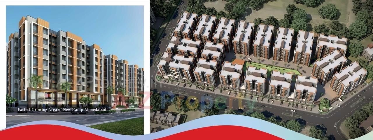 3D Elevation of real estate project Ashraya located at Kali, Ahmedabad, Gujarat