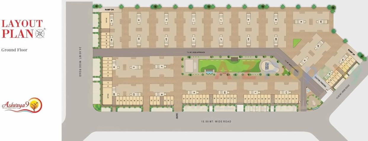 Layout of real estate project Ashraya located at Kali, Ahmedabad, Gujarat