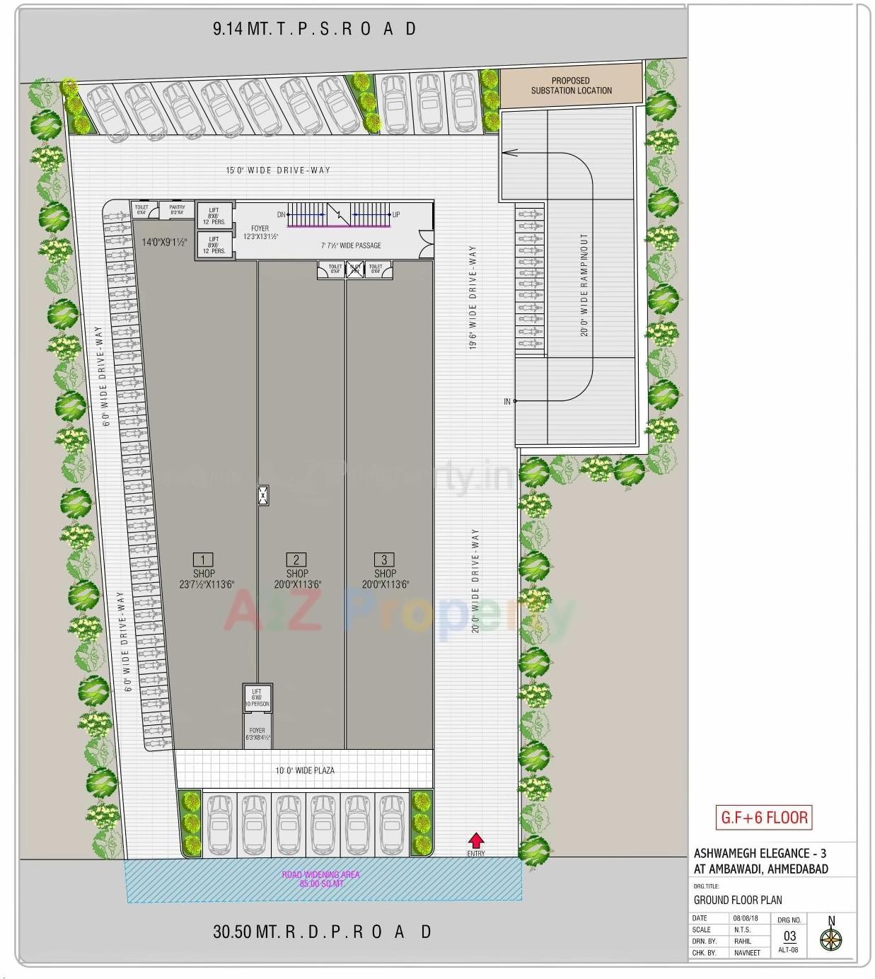 Layout of real estate project Ashwamegh Elegance located at Paldi, Ahmedabad, Gujarat