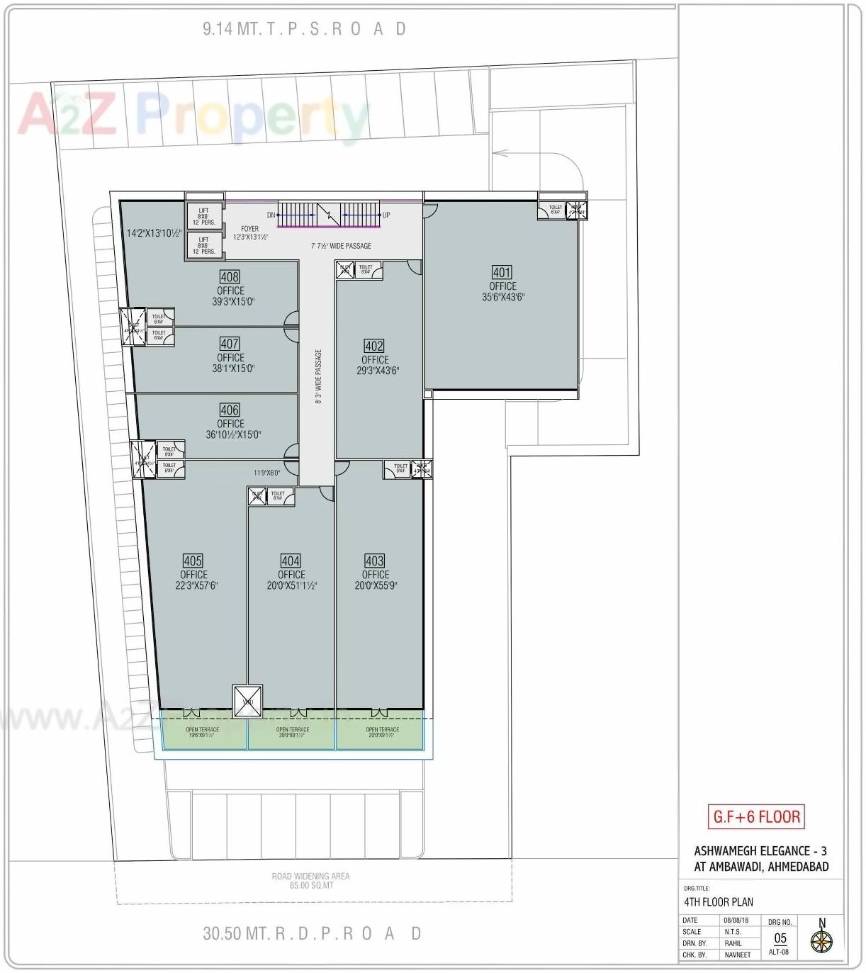 Layout of real estate project Ashwamegh Elegance located at Paldi, Ahmedabad, Gujarat