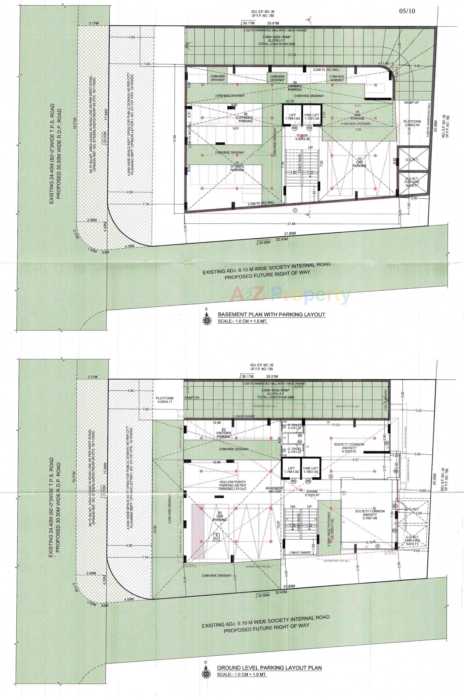 Layout of real estate project Ashwamegh Paradise located at Kochrab, Ahmedabad, Gujarat