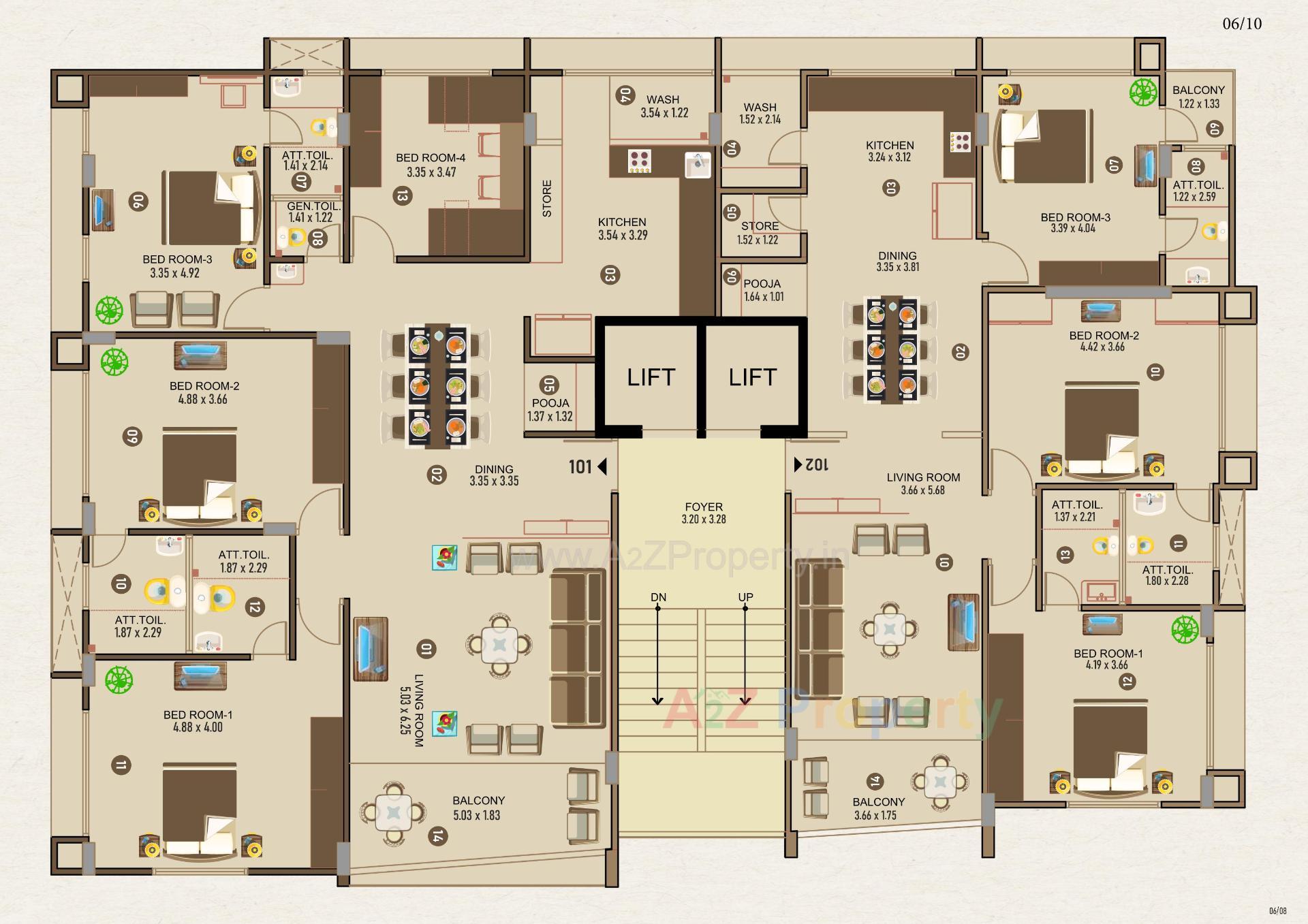 Layout of real estate project Ashwamegh Paradise located at Kochrab, Ahmedabad, Gujarat