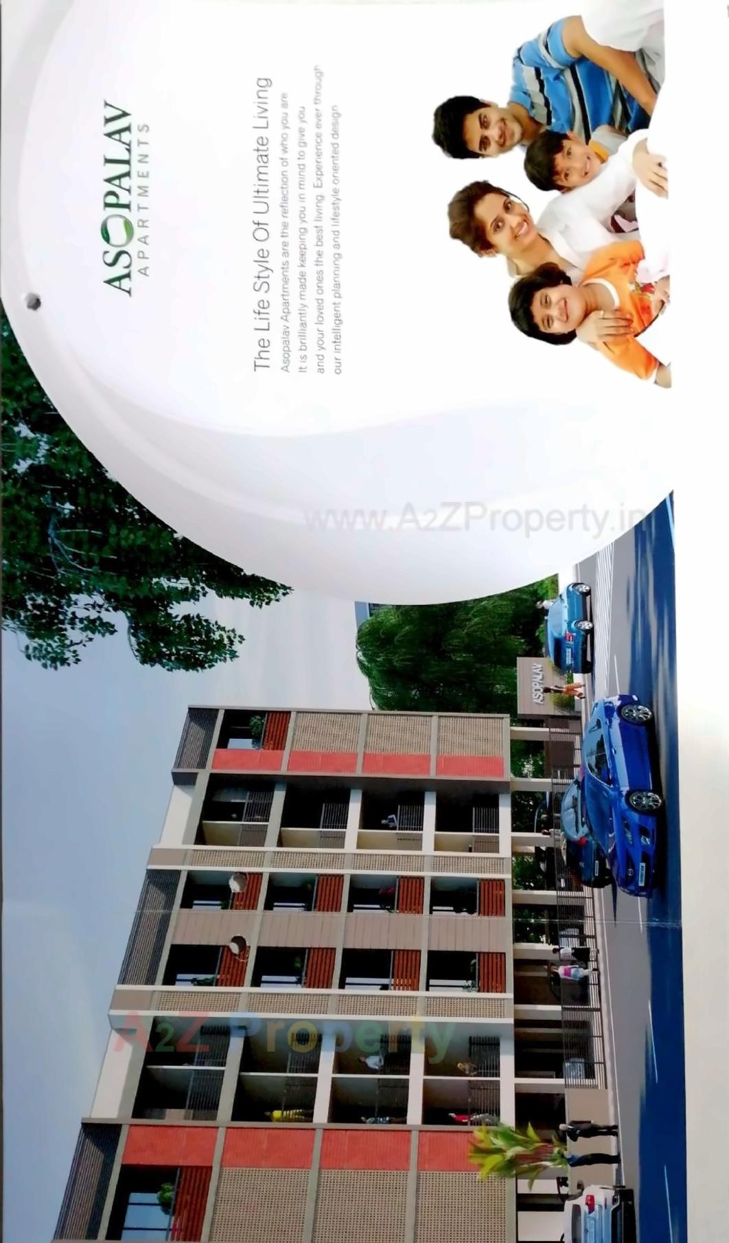 3D Elevation of real estate project Asopalav Apartments located at New-wadaj, Ahmedabad, Gujarat