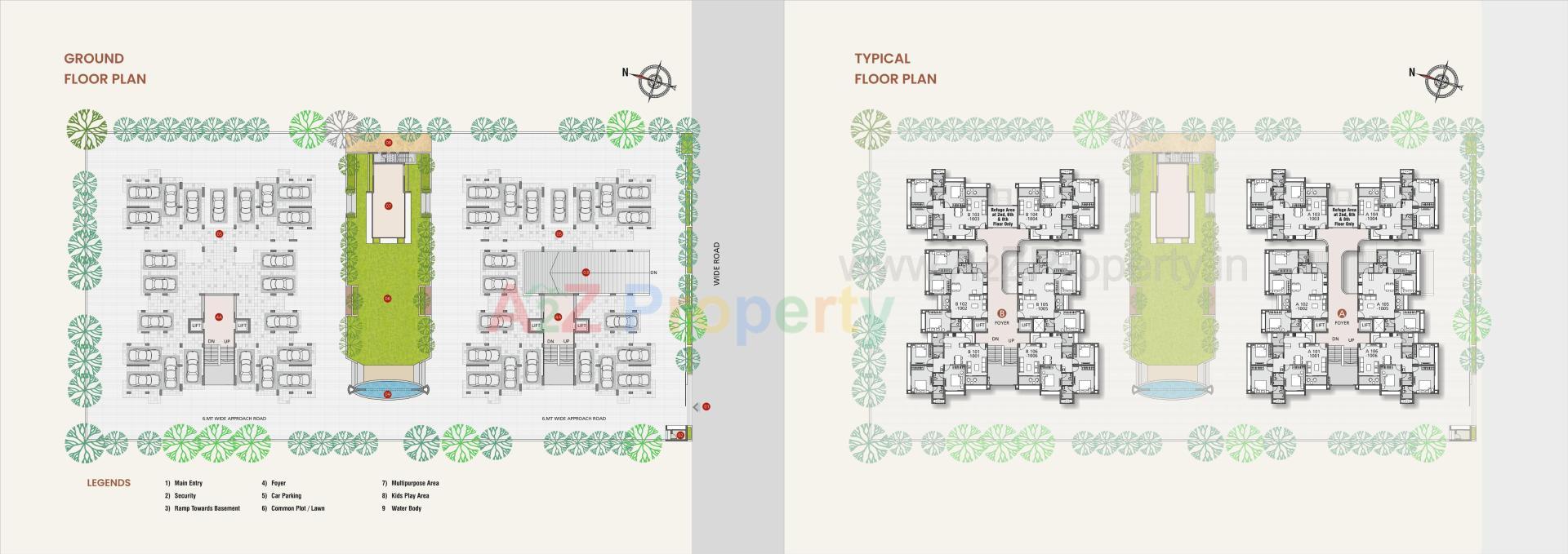 Layout of real estate project Aspira located at Tragad, Ahmedabad, Gujarat