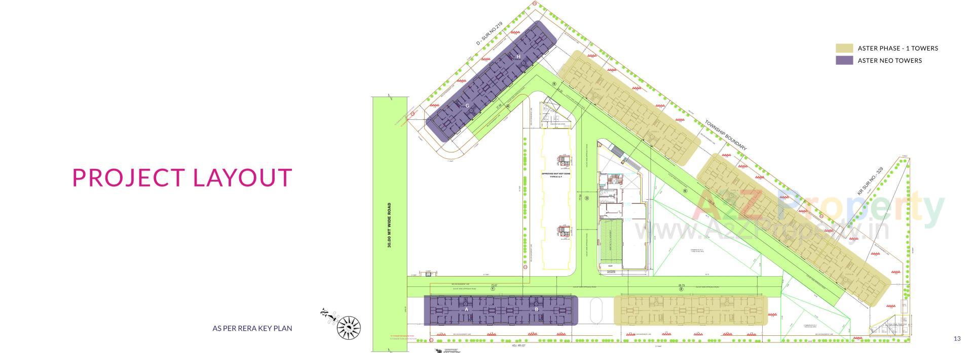 Layout of real estate project Aster Neo located at Ahmedabad, Ahmedabad, Gujarat