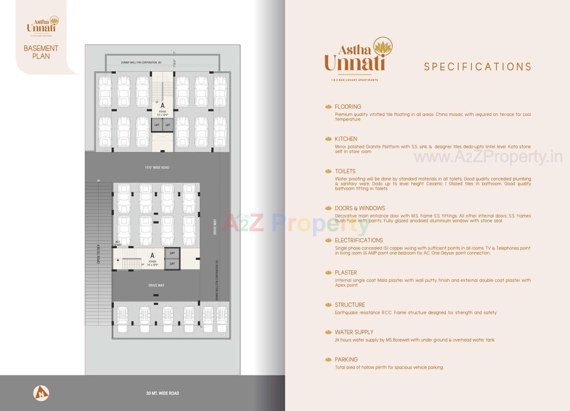 Layout of real estate project Astha Unnati located at Singrva, Ahmedabad, Gujarat
