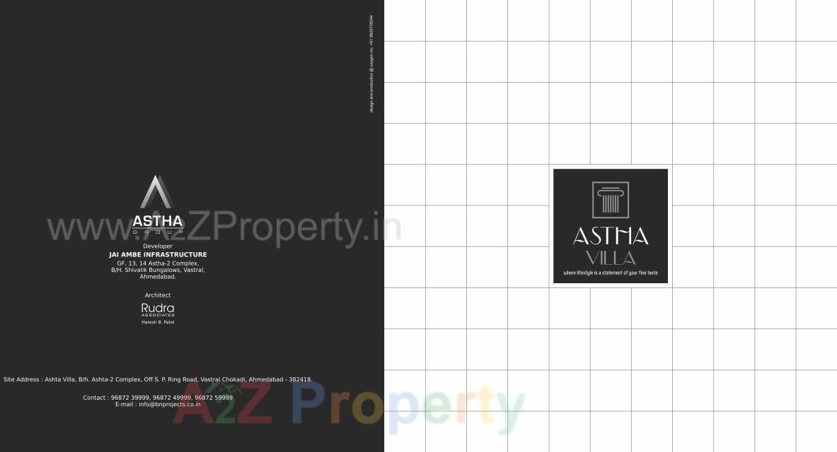  of real estate project Astha Villa located at Vastral, Ahmedabad, Gujarat