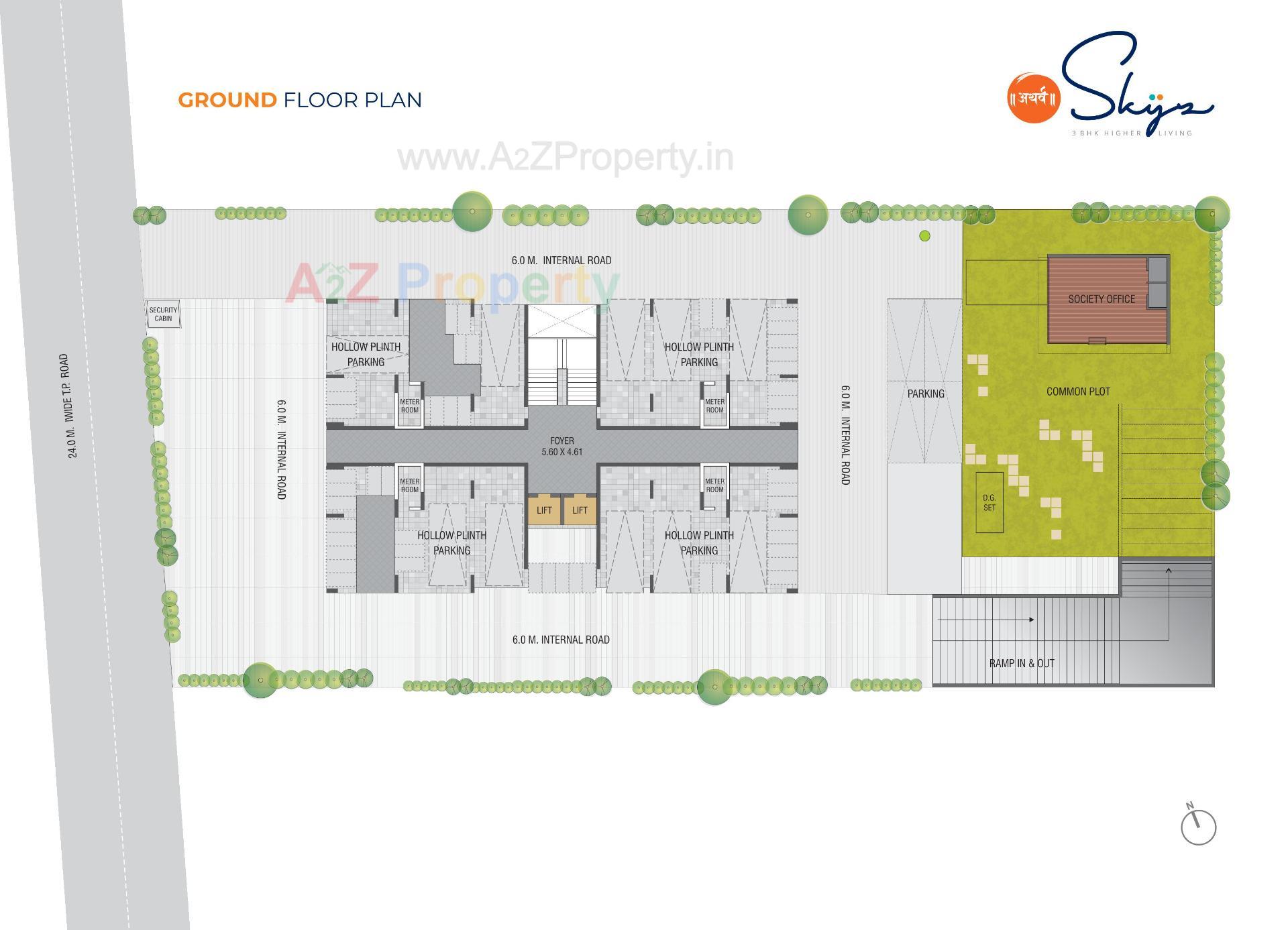 Layout of real estate project Atharva Skyz located at Chenpur, Ahmedabad, Gujarat