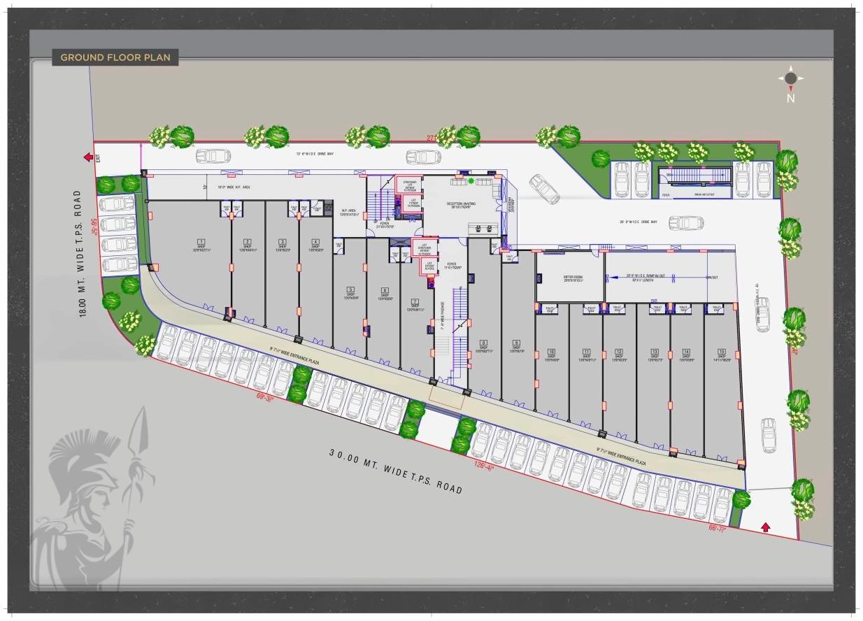 Layout of real estate project Athena Avenue located at Gota, Ahmedabad, Gujarat