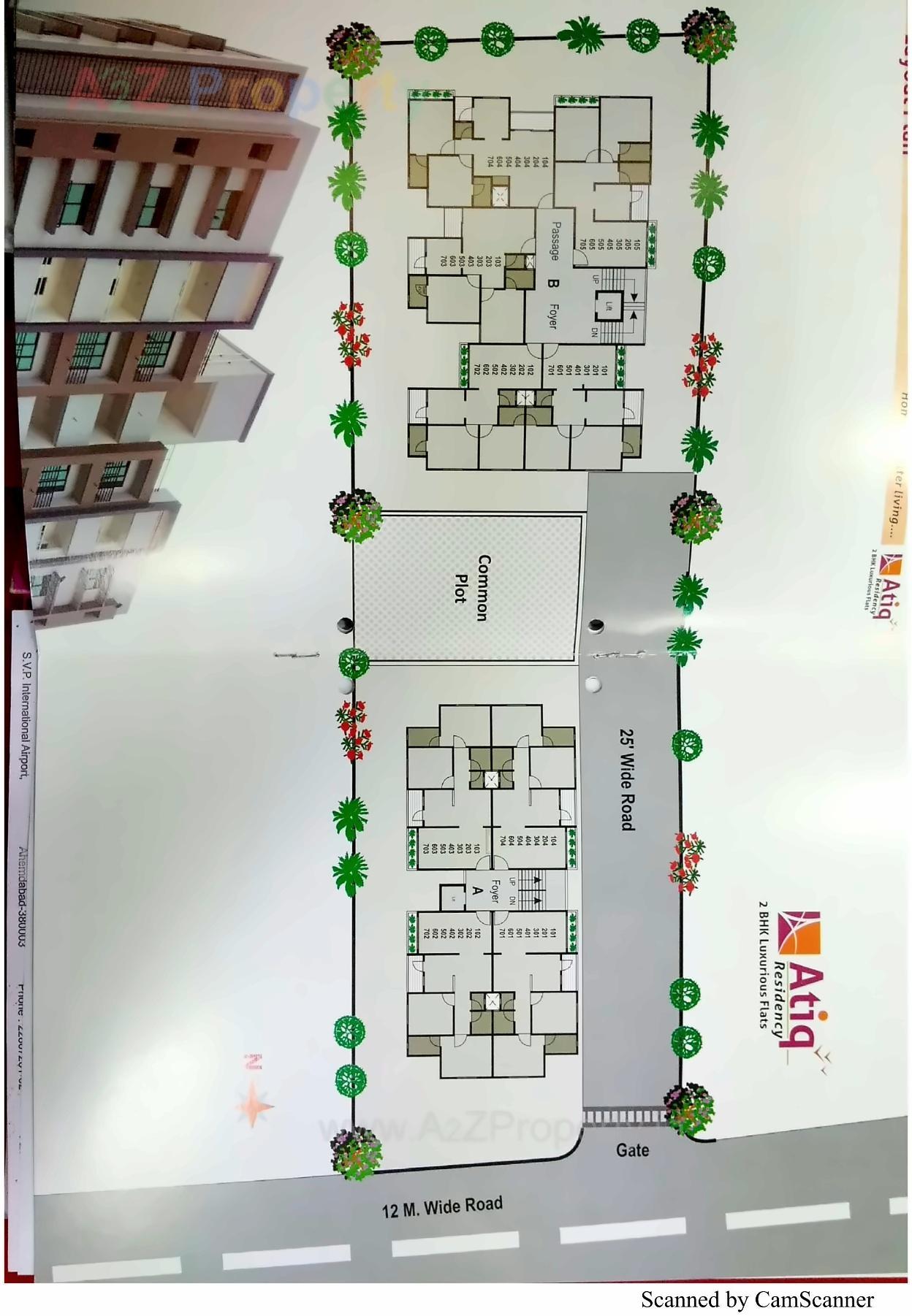 Layout of real estate project Atiq Residency located at Vatva, Ahmedabad, Gujarat