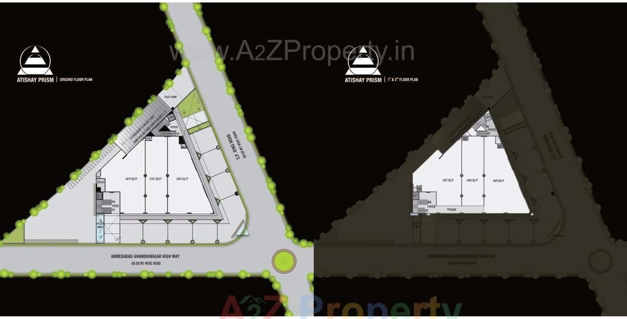 Layout of real estate project Atishay Prism located at Amiyapura, Ahmedabad, Gujarat