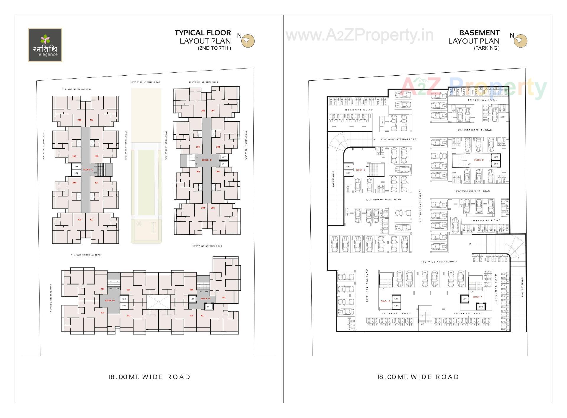 Layout of real estate project Atithi Elegance located at Narol, Ahmedabad, Gujarat