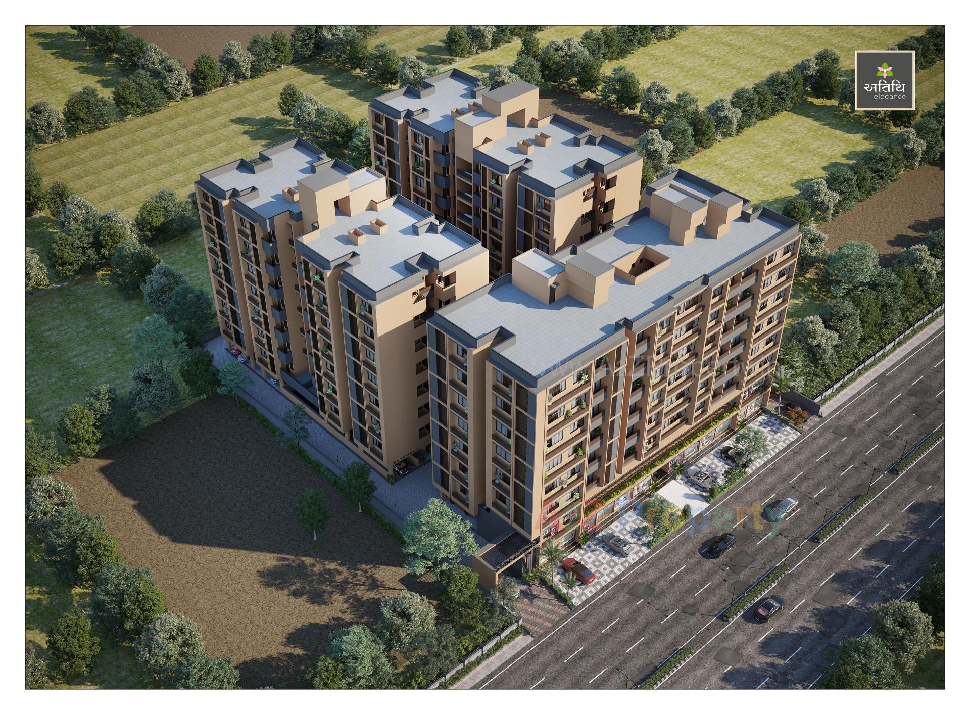 3D Elevation of real estate project Atithi Elegance located at Narol, Ahmedabad, Gujarat