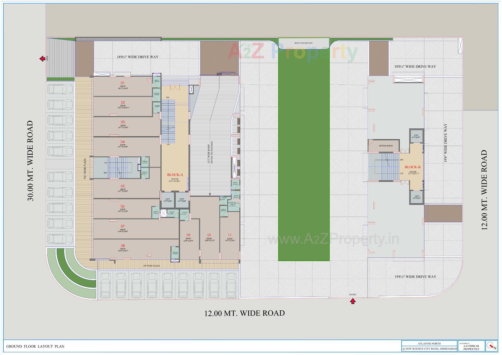 Layout of real estate project Atlantis North located at Gota, Ahmedabad, Gujarat