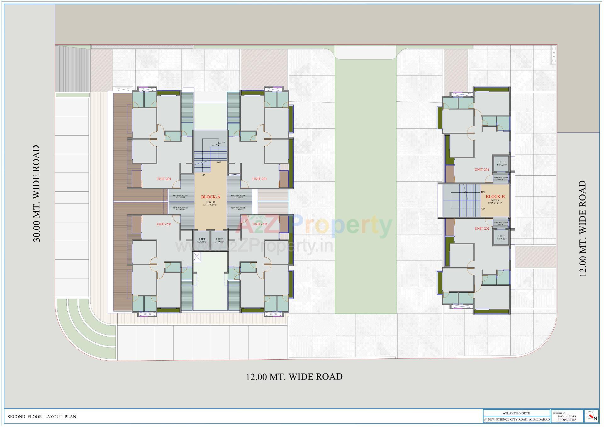 Layout of real estate project Atlantis North located at Gota, Ahmedabad, Gujarat