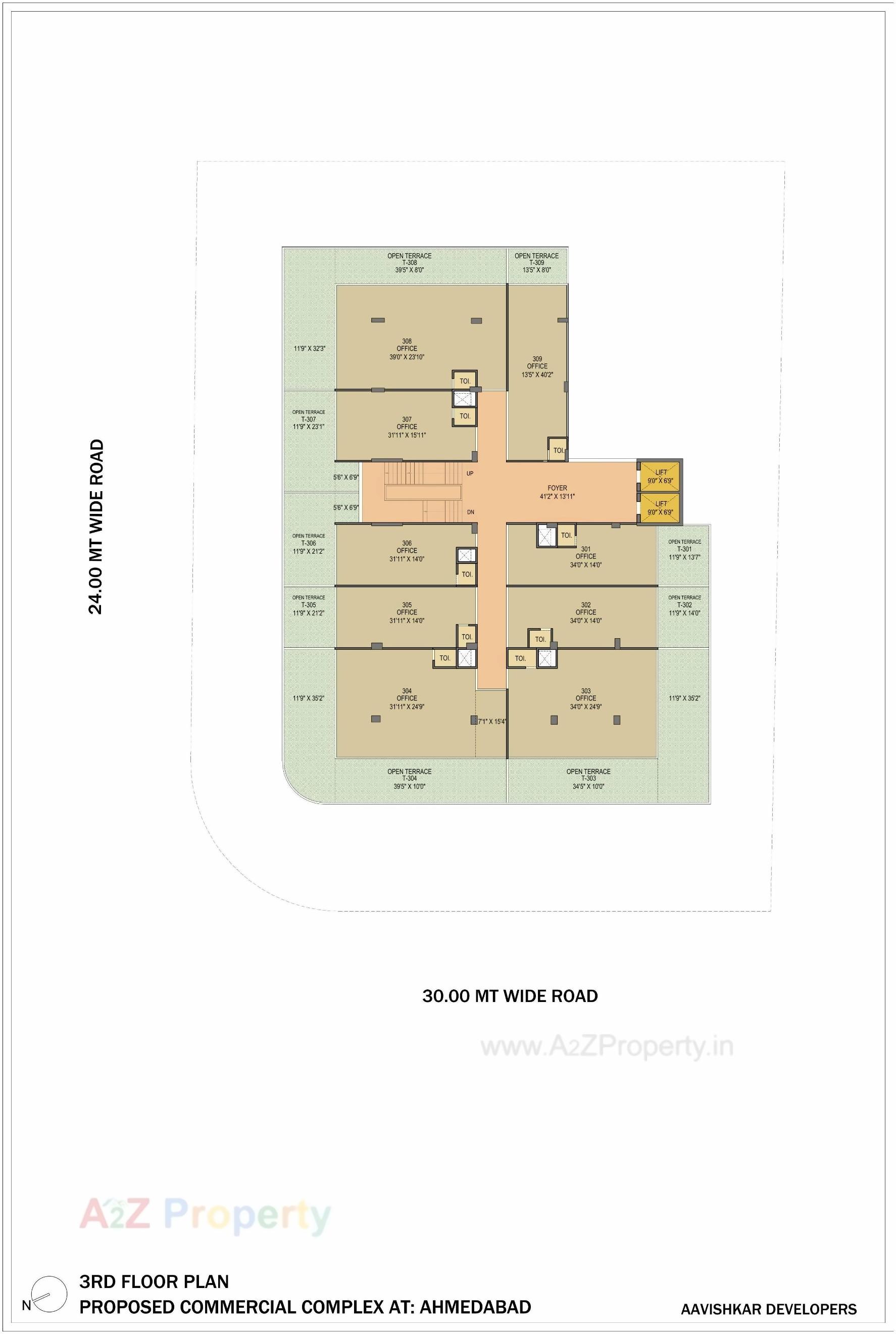 Layout of real estate project Atlantis One located at Sola, Ahmedabad, Gujarat