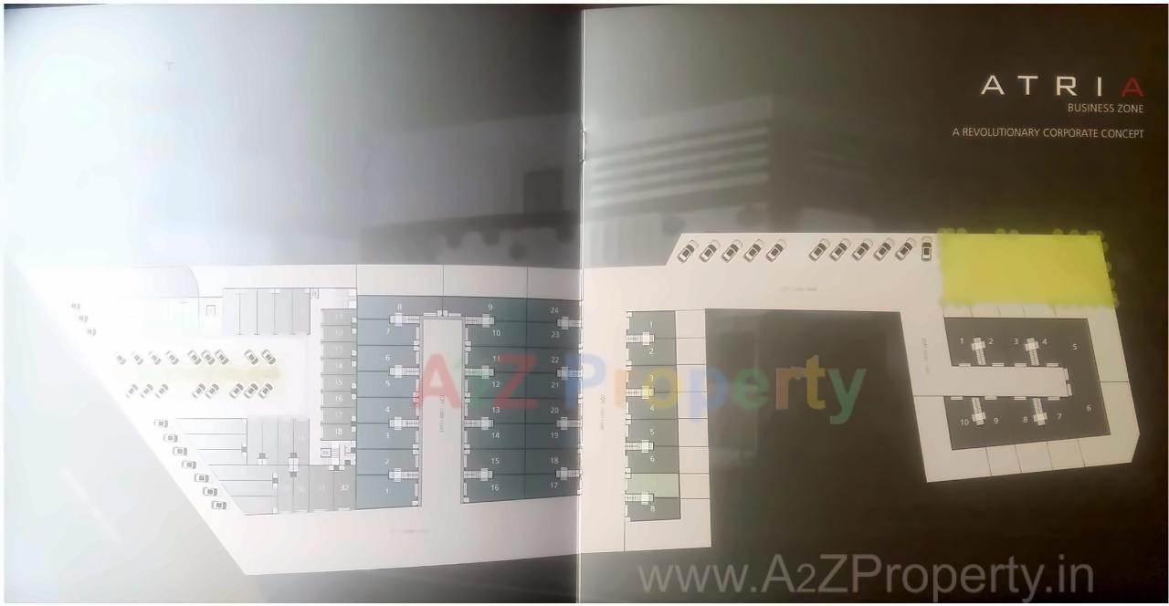 Layout of real estate project Atria Business Zone located at Asarwa, Ahmedabad, Gujarat