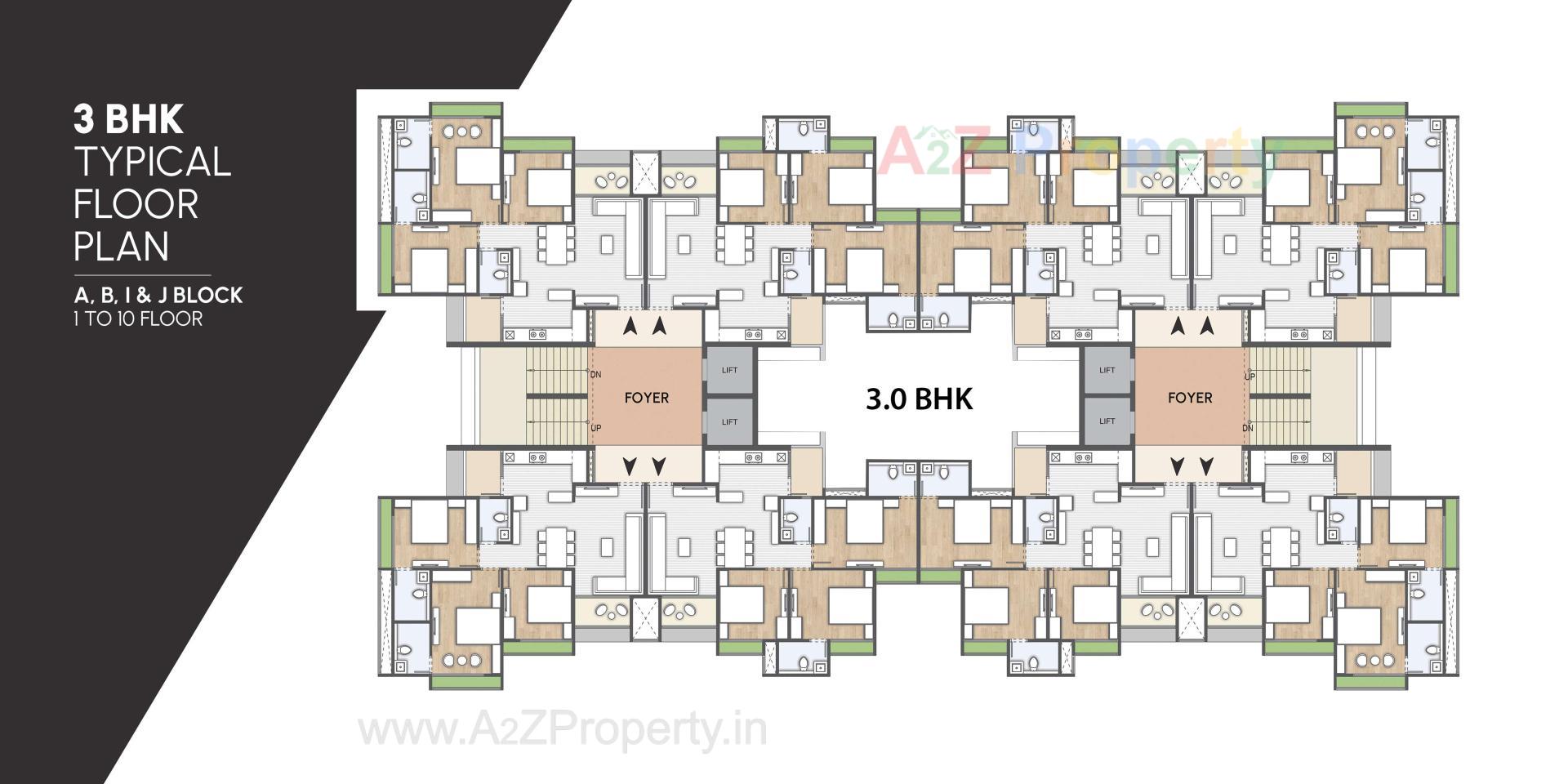 Layout of real estate project Atrius located at Jagatpur, Ahmedabad, Gujarat