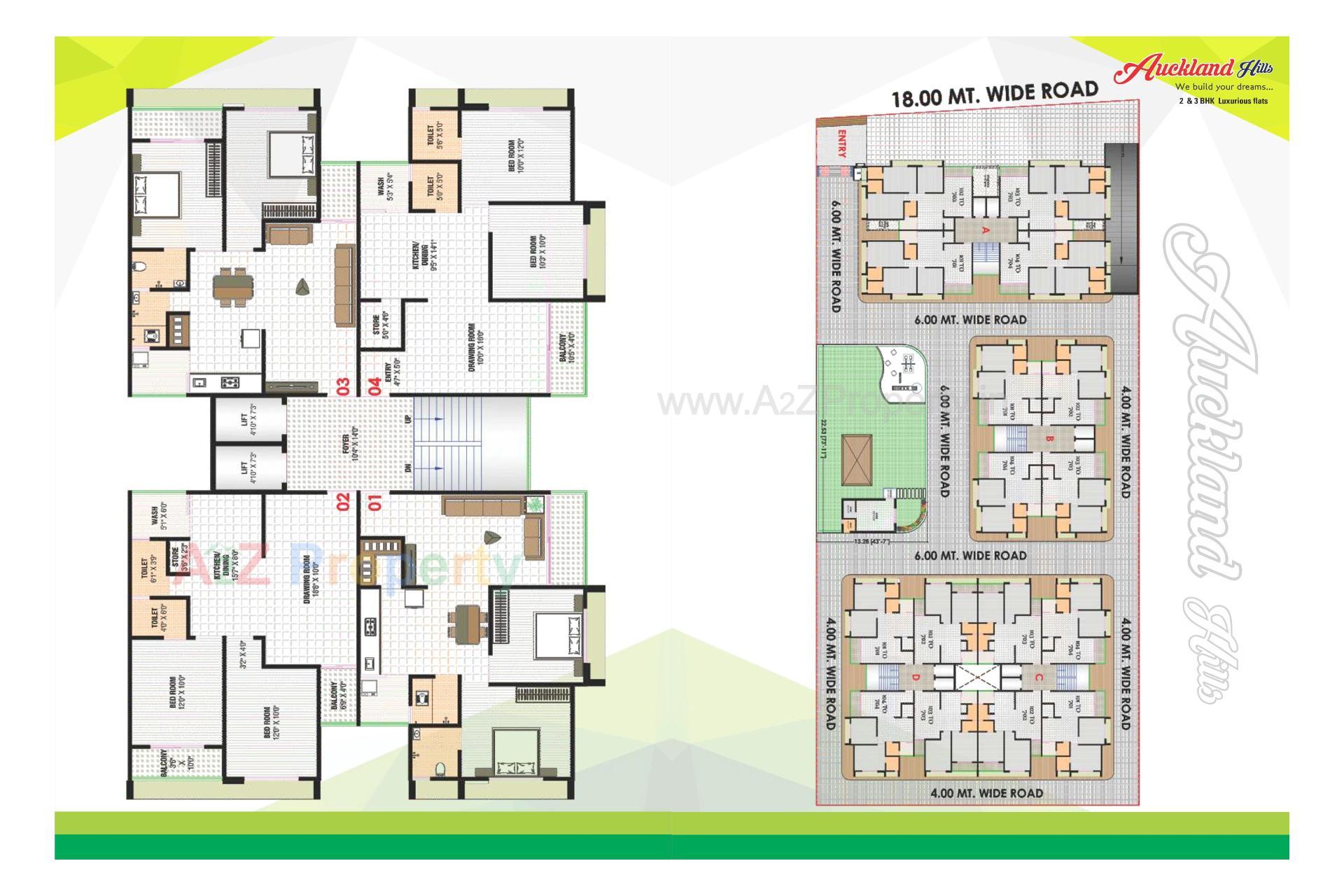 Layout of real estate project Auckland Hills located at Hanspura, Ahmedabad, Gujarat